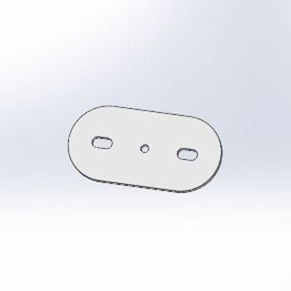 Koblingsbeslag 50 mm gulvskærm Alugrå – image 1