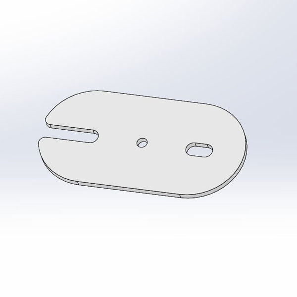 Koblingsbeslag 50 mm Åben Alugrå – image 1