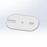 Koblingsbeslag 50 mm Åben Alugrå – image 1