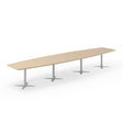 Ergoff Konferencebord DNA, Eg 5000x1200 mm bådformet, Alugråt understel – Konferenceborde
