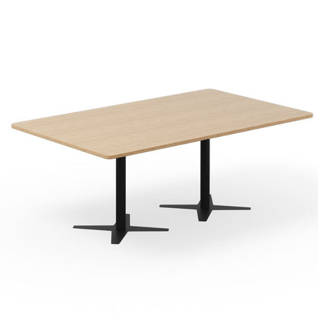 Konferencebord DNA, Eg 2000x1200 mm rektangulært, Sort understel – image 1