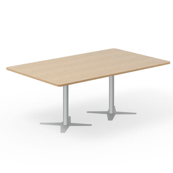 Ergoff Konferencebord DNA, Eg 2000x1200 mm rektangulært, Alugråt understel – Konferenceborde