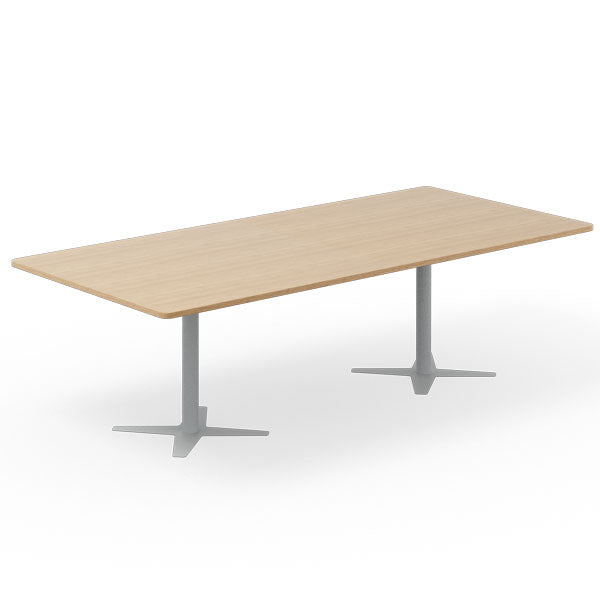 Konferencebord DNA, Eg 2600x1200 mm rektangulært, Alugråt understel – image 2