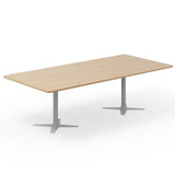 Konferencebord DNA, Eg 2600x1200 mm rektangulært, Alugråt understel – image 2