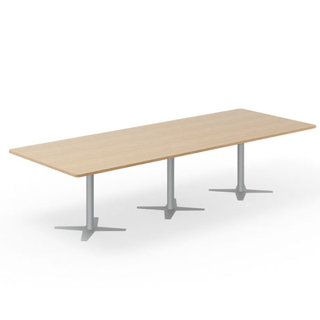 Konferencebord DNA, Eg 3200x1200 mm rektangulært, Alugråt understel – image 2