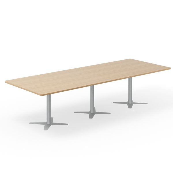 Ergoff Konferencebord DNA, Eg 3200x1200 mm rektangulært, Alugråt understel – Konferenceborde
