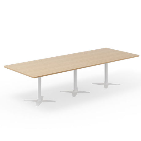 Konferencebord DNA, Eg 3200x1200 mm rektangulært, Hvidt understel – image 4