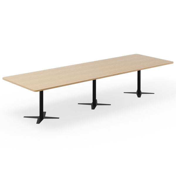 Konferencebord DNA, Eg 3800x1200 mm rektangulært, Sort understel – image 1