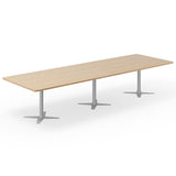 Konferencebord DNA, Eg 3800x1200 mm rektangulært, Alugråt understel – image 2