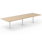 Konferencebord DNA, Eg 3800x1200 mm rektangulært, Hvidt understel – image 1