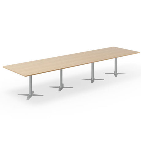 Konferencebord DNA, Eg 4400x1200 mm rektangulært, Alugråt understel – image 1