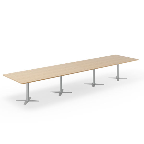 Konferencebord DNA, Eg 5000x1200 mm rektangulært, Alugråt understel – image 1