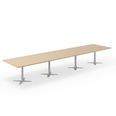 Konferencebord DNA, Eg 5000x1200 mm rektangulært, Alugråt understel – image 2