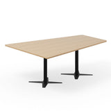 Konferencebord DNA, Eg 2000x1425 mm trapezformet, Sort understel – image 2
