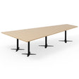 Konferencebord DNA, Eg 3800x1990 mm trapezformet, Sort understel – image 1