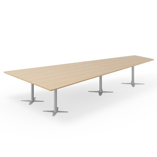 Ergoff Konferencebord DNA, Eg 4400x2175 mm trapezformet, Alugråt understel – Konferenceborde