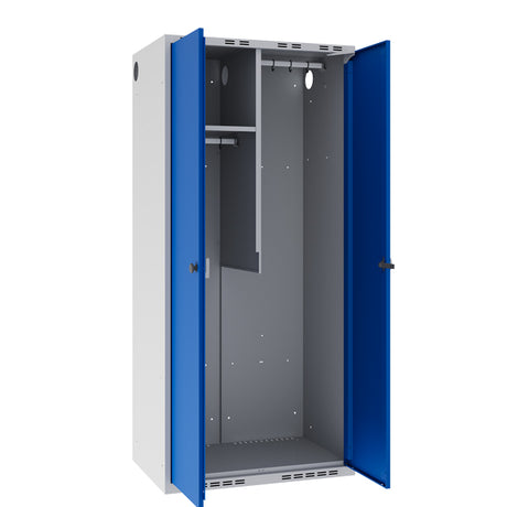 Garderobeskab POL, lige tag og blå døre – image 2