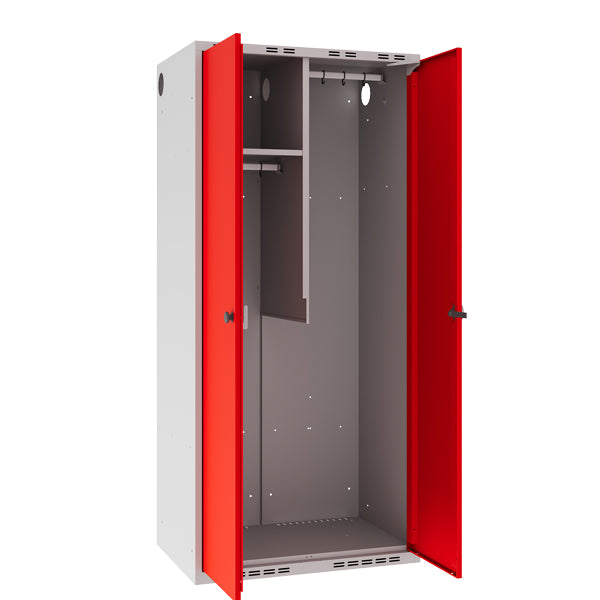 Garderobeskab POL, lige tag og rød døre – image 4