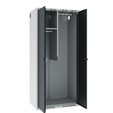 Garderobeskab POL, lige tag og antracit døre – image 1