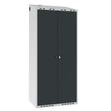 Garderobeskab POL, skråt tag og antracit døre