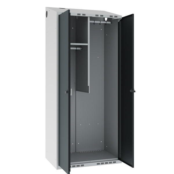 Garderobeskab POL, skråt tag og antracit døre – image 2