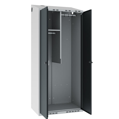 Garderobeskab POL, skråt tag og antracit døre – image 2