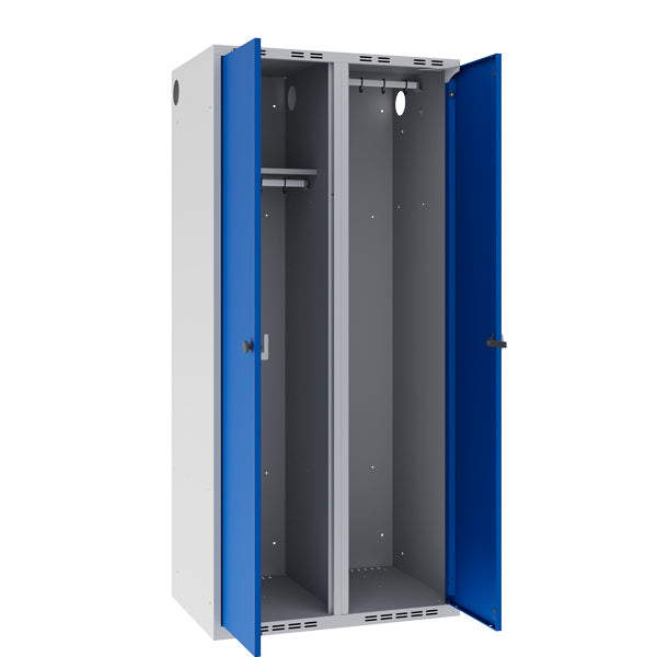 Garderobeskab POC, lige tag og blå døre – image 4