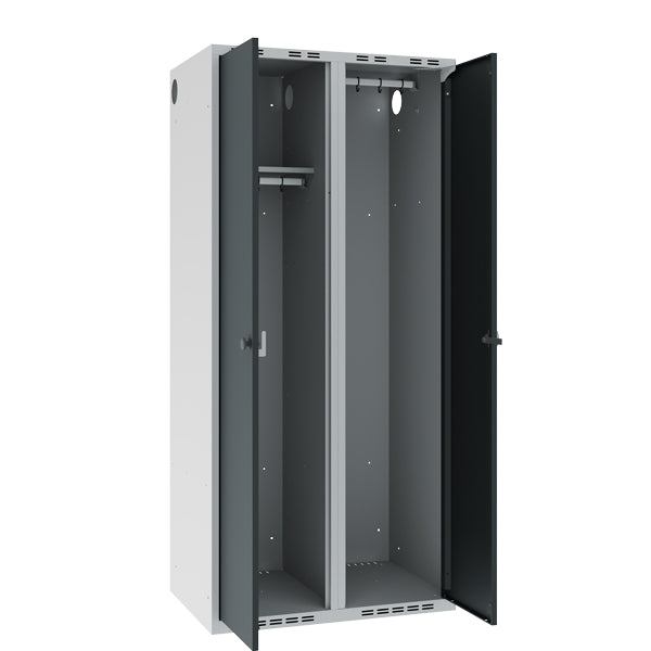 Garderobeskab POC, lige tag og antracit døre – image 3