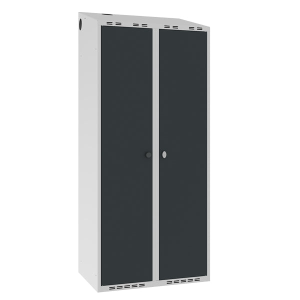 Garderobeskab POC, skråt tag og antracit døre – image 3