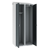 Garderobeskab POC, skråt tag og antracit døre