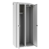 Garderobeskab POC, skråt tag og grå døre – image 2