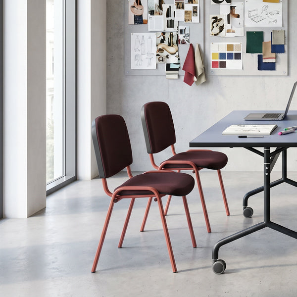 Nowy Styl Iso stol, Burgund med burgund stoleben (billede 4)