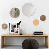 Beige marmor Magnetisk glastavle | Cirkel 35 cm. Beige marmor Magnetisk glastavle  | Officely