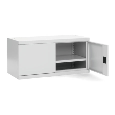 Sarpsborg Metall Opbevaringsskab i stål - SMK 470x800x435 mm Grå – Skabe (billede 2)