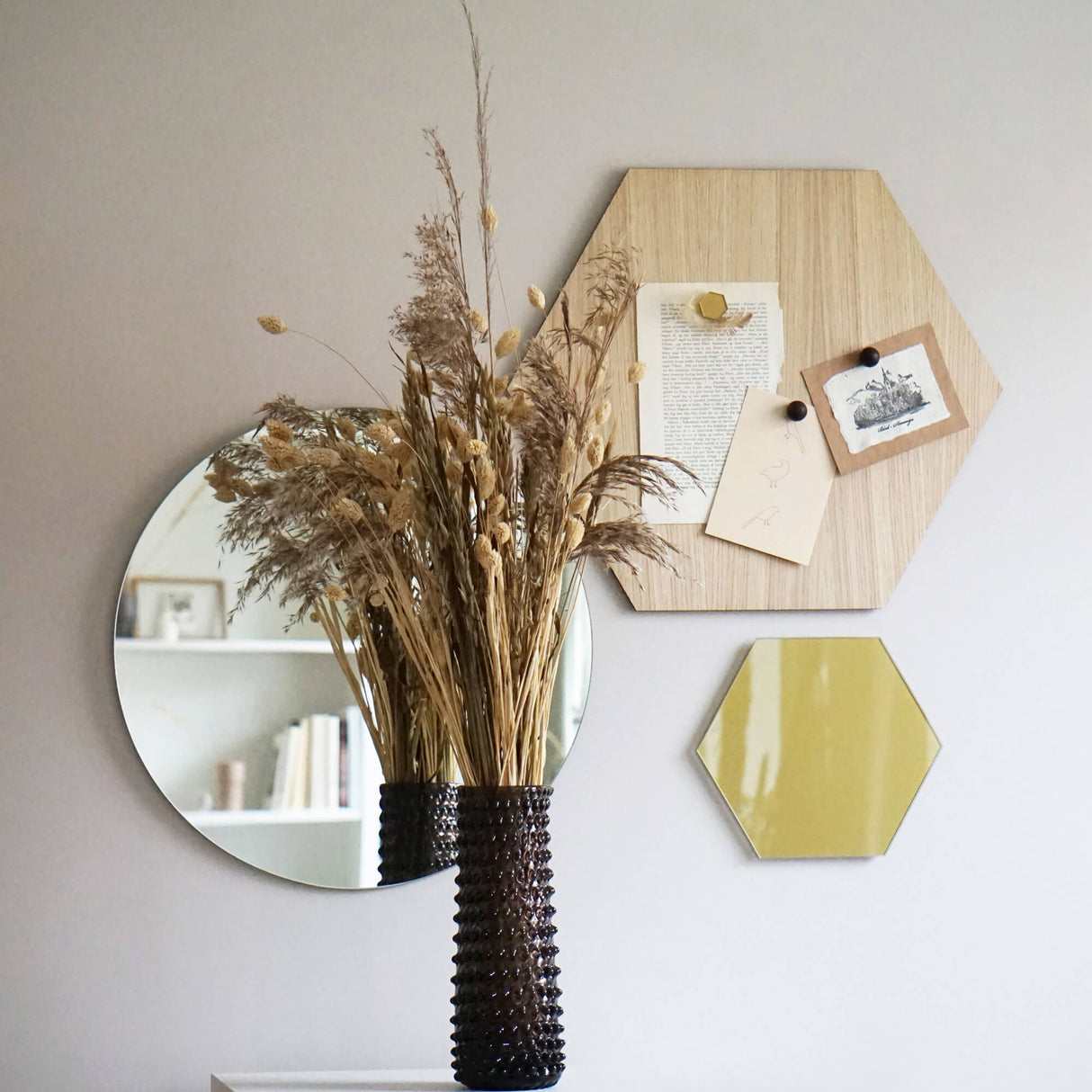 Cirkel 45 cm. Spejl / Magnetisk glastavle