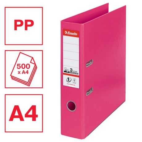 Brevordner No1 Power PP A4 75mm fuchsia