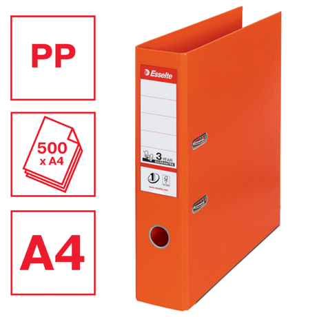 Brevordner No1 Power PP A4 75mm orange