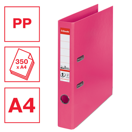 Brevordner No1 Power PP A4 50mm fuchsia