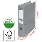 Brevordner No1 Power PP A4 50mm rød