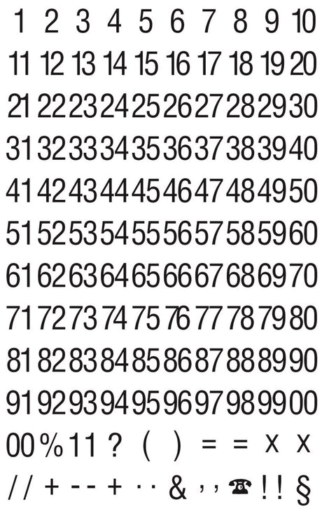 Avery manuel etiket tal 00-99 sort/hvid (2 x99) – image 3