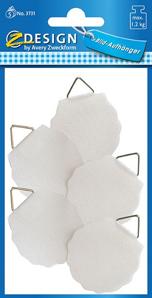 Avery billede ophæng m/krog selvklæbende Ø40mm (5)