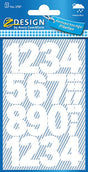 Avery manuel etiket tal 0-9 25mm hvid (48) – Etiketter