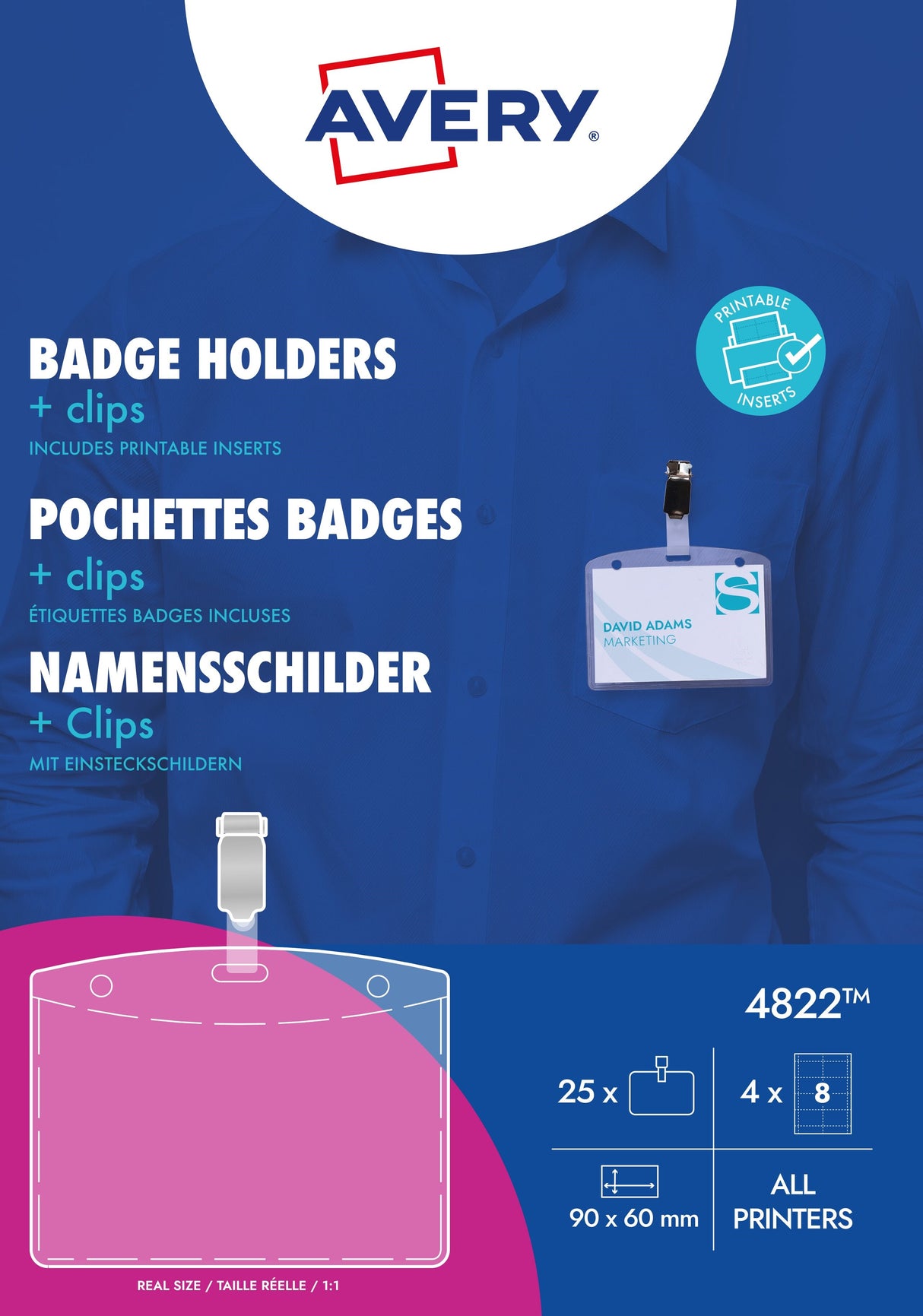 Navneskilteholder m/klips 60x90mm (25) – image 4