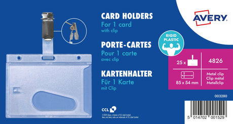 Kortholder t/1 ID-kort m/klips 54x85mm (25) – image 3