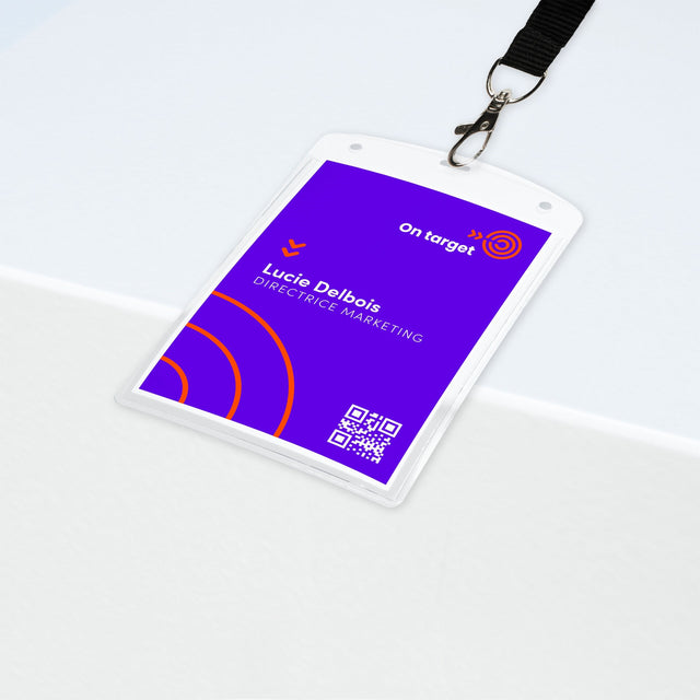 Navneskilteholder m/nøglesnor XL 105x148mm (10) – image 1