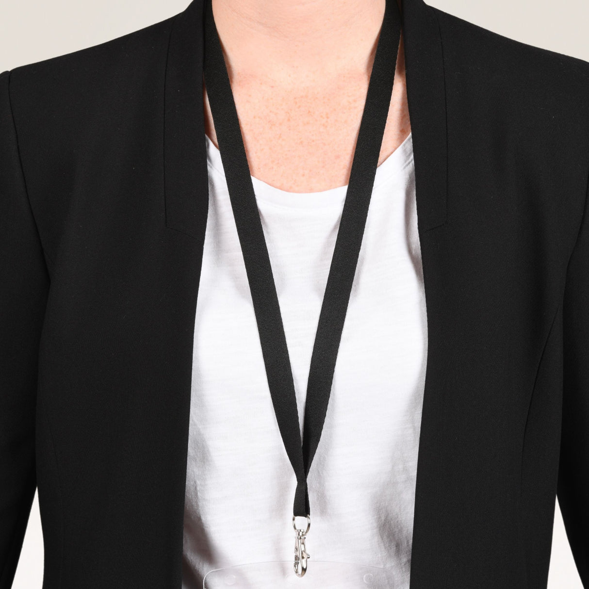 Nøglesnor m/karabinhage genbrugsplast sort (10) – image 2