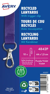 Nøglesnor m/karabinhage genbrugsplast lilla (10) – image 3