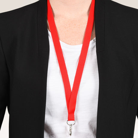 Nøglesnor m/karabinhage genbrugsplast rød (10) – image 2