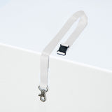 Nøglesnor m/karabinhage genbrugsplast hvid (10) – image 1