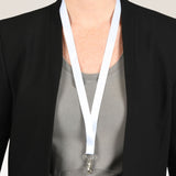 Nøglesnor m/karabinhage genbrugsplast hvid (10) – image 2